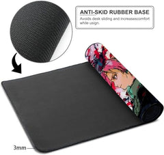 SMULY Gaming Mouse Pad, Large Desk Mat 58.5 x 28 cm, Extended Washable Mousepad, Desk Pad, 2mm Thick Non-Slip Rubber Base, Stitched Edges, Smooth Surface (Multicolour) – Red Hoodie Spider Design