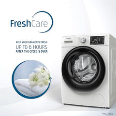 Whirlpool Smart Choice 9 Kg Steam Wash Technology 5 Star Inverter Front Load Fully Automatic Washing Machine with In-Built Heater (SUPREME CARE 9014-E, Midnight Grey, 100+ Tough Stains, 1400 RPM)