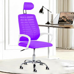 Casa Copenhagen Mesh Mid Back Office/Study/Computer/Revolving/Desk Chair for Work from Home -Metal Base, Height Adjustable Seat - Grey Milange & Black Handle