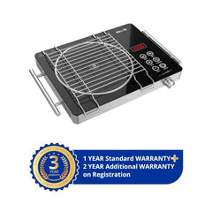 iBELL CROWN 22 Infrared Cooktop 2200W - 3-YEAR WARRANTY, Touch Control, Adjustable Temperature, High-Efficiency Heating, Compatible with Induction & Flat-Bottom Cookware, [Black]