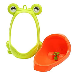 Syga Cute Frog Children Potty Toilet Training Urinal for Boys, Pee Trainer Bathroom Kids Urinal with Whirling Target for Perfect Mommy's Helper