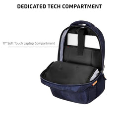 Safari Omega spacious/large laptop backpack with Raincover, college bag, travel bag for men and women, Black, 30 Litre