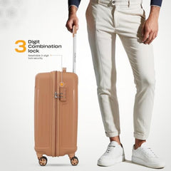 KAMILIANT by American Tourister Savvy | Trolley Bag Set of 3 (55+70+80 cms) for Travel| Hard Case Polypropylene (PP) Suitcase | 360° 8-Wheel Luggage Trolley | Combination Lock | Cress Green