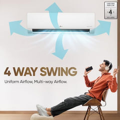 LG 1.5 Ton 5 Star DUAL Inverter Split AC (Copper, AI Convertible 6-in-1, VIRAAT Mode, Faster Cooling & Energy Saving, 4 Way Swing, HD Filter with Anti-Virus Protection, US-Q19QNZE1, White)