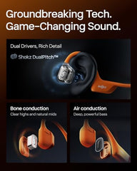 SHOKZ OpenRun Pro 2 Bone Conduction Sports Headphones, Black