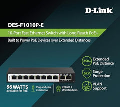 D-LINK DES-F1010P-E PoE Switch