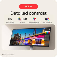 LG 29U511A 73 cm (29 Inch) UltraWide WFHD (2560x1080) IPS Monitor, 100Hz, 5ms(GtG), Anti-Glare, sRGB 99% (Typ.), HDR10, 3-Side Virtually Borderless, DP, HDMI, Headphone Out, Tilt Adjustable (Black)