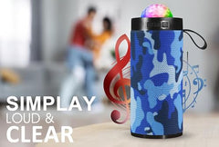 PerfX M21VP Portable Bluetooth Speaker 10W – Thunder Bass, Inbuilt Disco Lights, Wireless Speaker for Party & Outdoor (Disco Light 10 W Bluetooth Speaker, Green)