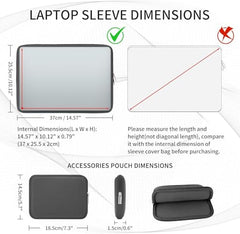 Meyaar Laptop Sleeve 13 Inch with Accessory Pouch, Soft Plush Fur Lined Zipper Case for MacBook Air 13.6” M2/M3/M4/M5, Pro 13”/14” M1–M5, Neo 13 (Black, for 13"/13.3" MacBook)