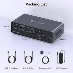 VEDINDUST LAN Splitter 1 to 4 1000 Mbps Aluminium LAN Switch Network Switch LAN Distributor Gigabit Ethernet Switch for Computers, Hubs, Switches, Router, Set-Top Box (with USB-C Power Cable)