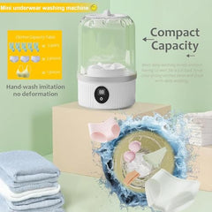 Mini Washing Machine for Clothes | Portable Automatic Washer with USB Power | Compact Laundry Machine for Travel, Baby Clothes, Underwear & Small Loads | Foldable & Lightweight A6