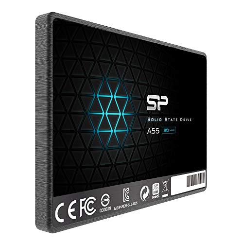 SP Silicon Power Ace A55 2TB 2.5 Inch SATA III SSD, 3D NAND with SLC Cache, Up to 500MB/s, Internal Solid State Drive for Desktop Laptop (SP002TBSS3A55S25)