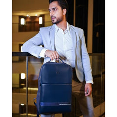 Gear Elevate Faux Leather 20L Water Resistant Anti-Theft 4 Compartment Backpack/Laptop Bag/Office Bag With Raincover For Men/Women (Olive-Yellow)