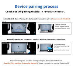 NoirVogel New USB Dongle Unifying Receiver for Mouse and Keyboard Compatible for Any Logitech Product That Display The Unifying Logo (Orange Star, Connects up to 6 Devices)