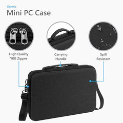 GEEKRIA Mini PC Hard Shell Travel Case, Compatible with Apple 2020/2023 Mac mini M2 M1 Chip Computer Carrying Bag (Dark Gray)