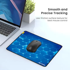 Ant Esports Prism Mouse Pad with Anti-fray Stitching, Waterproof Surface & Non-Slip Rubber Base with Stitched Edges Gaming Mouse Mat for Laptop, Compatible with Laser and Optical Mice – Black