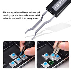 SYIDINZN SAIYIDANZI Keycap Puller Stainless Steel Key Keycap Removal Tool Keycaps Remover For Mechanical Keyboard For Removing Fixing Keyboard Tools, Wired