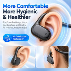 ZORBES® Open-Ear Headphones with Type C, Microphone & Volume Control | Feather Light Weight & Waterproof Headphones Compatible with iOS & Android for Office & Music