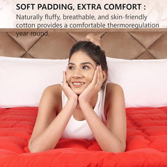 AVI Super Soft 500 GSM Microfiber Bed Mattress Topper for King Size 78x72 Inch | All Season Comfortable Sleep 2 Inch Thick Mattresses Padding King Size -(White, 6.5x6 Feet, 4 Corners Elastic Band)