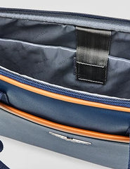 Police Men's Fobi 14" Laptop Briefcase For Official & Casual Use, Laptop Messanger bag - Navy/Tan