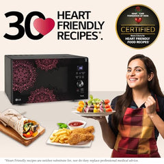 LG 28 L Scan-To-Cook Wi-Fi Enabled Charcoal Convection Microwave Oven (MJEN286UBW, Black, Beige Door, 301 Auto Cook Menu, Bar-be-queing at home, 30 Heart Healthy Recipes, Diet Fry & Multicook Tawa)