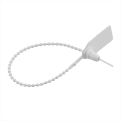 SYGA 50pcs Security Seal with Insert Adjustable Self-Locking Pull Tight Cable Ties Tags Disposable Wire Padlock for Cargo Container Seal Lock_White