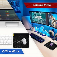 Ant Esports Wolf Mouse Pad 260X210X3mm Anti-fray Stitching, Gaming Mouse Pad Waterproof Surface & Non-Slip Rubber Base Stitched Edges Gaming Mouse Mat for Laptop,Compatible with Laser and Optical Mice