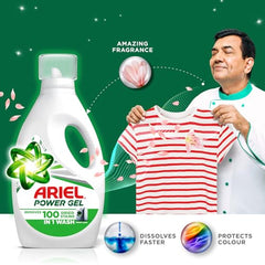 Ariel Power Gel Liquid Detergent for Front Load – 4kg | Removes 100 Dried Stains in 1 Wash | Faster Dissolving | Long-Lasting Fragrance | Color Protection | At the price of Powders