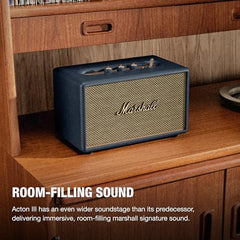 Marshall Acton III Wired Connectivity Stereo Home Speakers with Bluetooth 5.2 & RCA or 3.5mm Input – Black
