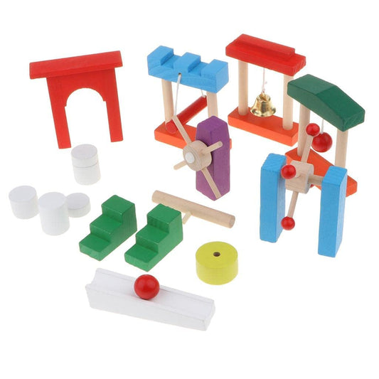 Syga Kids Educational Wooden Blocks Accessories Rainbow Stackable Train Educational Wooden Toys for 3+ Years Children