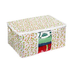 PrettyKrafts Underbed storage box with wheels and lid Metal Frame Non-Woven Fabric use for home bedroom Rolling Organizer for Clothes Shoes Toys Blankets Space Saving Solution (Pack of 1), Grey