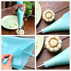 SYGA Food Grade Silicone Pastry Bags for Cake and Cupcake Decorating Piping Icing Bags