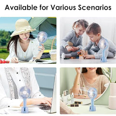 Gesto Portable Fan Rechargeable – USB Charging Hand Fan with 1200mAh Battery & 3 Speed Modes | Mini Fan, Small Fan, Handheld Fan – Ideal for Travel, Makeup, Kitchen | Women’s Personal Pankhaa - Pink