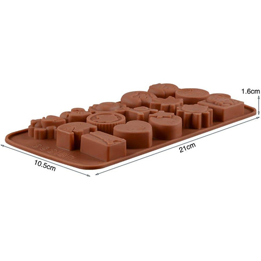 SYGA 15-Cavity Cute Animal Shap Chocolate Silicon Mould Candy Mould
