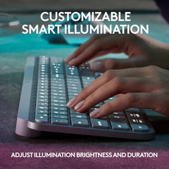 Logitech MX Keys S Wireless Keyboard, Low Profile, Fluid Precise Quiet Typing, Programmable Keys, Backlighting, Bluetooth, USB C Rechargeable, for Windows PC, Linux, Chrome, Mac - Graphite