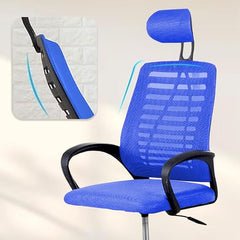 Casa Copenhagen Mesh Mid Back Office/Study/Computer/Revolving/Desk Chair for Work from Home -Metal Base, Height Adjustable Seat - Grey Milange & Black Handle