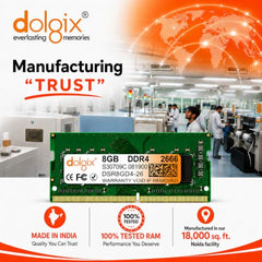 Dolgix 8GB DDR4 Desktop RAM 2133MHz | Desktop-Memory| U-DIMM | Long-DIMM | PC4-17000 | 1Rx8 Single Rank | 3-Year Warranty- (Made in India)