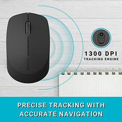 Rapoo M100 Multi Device Bluetooth 4.0, 5.0 & Wireless 2.4GHz Mouse, Blue