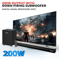 Honeywell Moxie V500 10W Portable USB Wired Soundbar, Speaker for PC,Desktop and Laptop with Volume Control and 3.5 mm AUX,2.0 Channel,52mmX2 Drivers,Plug &Play,2 Yrs Maufacuturer Warranty