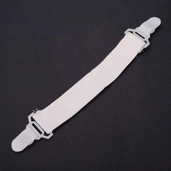 SYGA 4 Pieces Adjustable Bed Sheet Gripper Clip Holder-Bed Sheet Fasteners Suspenders-Bed Sheet Holder Tie(White)