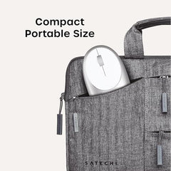 SATECHI M1 Wireless Bluetooth Mouse, USB-C Rechargeable, Compact, Silver