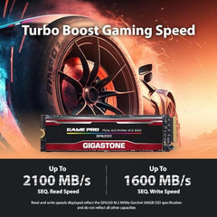 Gigastone 【NAS Certified】 High Endurance M.2 SSD 2TB (2-Pack) for Data Cache and Fast Boot, NVMe PCIe Gen3 Up to 2600MB/s, TLC Flash with SLC Caching, 24/7 Reliable for Gaming/PC/NAS, 5-Year Warranty