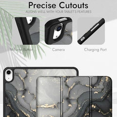 Robustrion Case Cover for iPad Air 11 inch Cover M4 / M3 / M2 / iPad Air 5th Generation Cover/iPad Air 4th Generation with [Pencil Holder] for iPad Air 11 inch M4 M3 M2 /Air 4 5 10.9" - Black