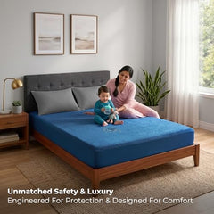MollisHomes Mattress Protector Single Size, 72x36 Inches, Grey