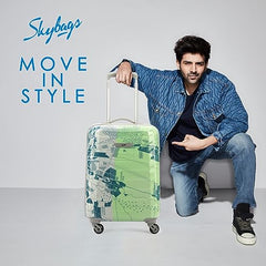 Skybags Trooper Set of 3 (S+M+L) Printed Hard Case Trolley Bags, Green