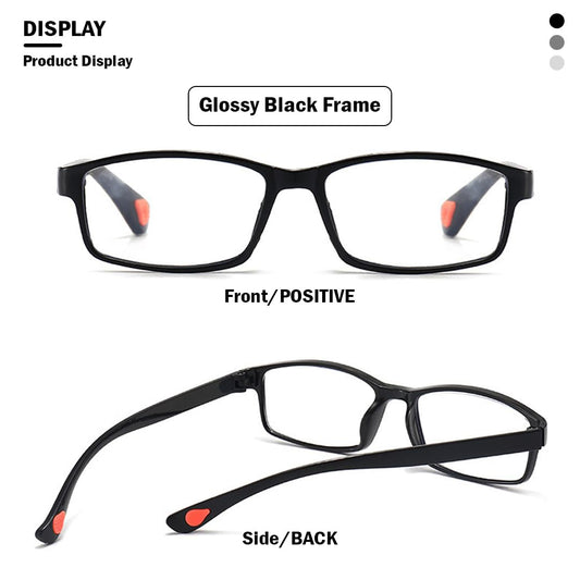 SYGA Anti-Blue Light, Not Broken, Resin Anti-Fall, Fashionable Health-Care Reading Glasses(Black)