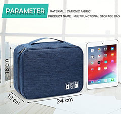 Seagull flight of fashion Nylon 2 Layer Gadget Organizer Case,Electronic Accessories Bag,Tech Organizer Pouch for Hard Disk,Pen Drive for Home&Travel-24 X 18 X 10 Cm-Wine Red-Model 1