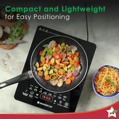 Wonderchef Easy Cook Infrared Cooktop | 2200 Watt Induction Cooktop | LED Digital Panel | Smart Touch Buttons | 2 Year Warranty