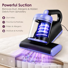 NexLev Mattress, Sofa & Carpet Vacuum Cleaner|For Dust Mites, Allergens & Pet Hair|4 Step Cleansing with Double Beat, UV Light, Dehumidification & Vacuum|HEPA captures 99.99% Dust|MR-01| 600 W| Beige