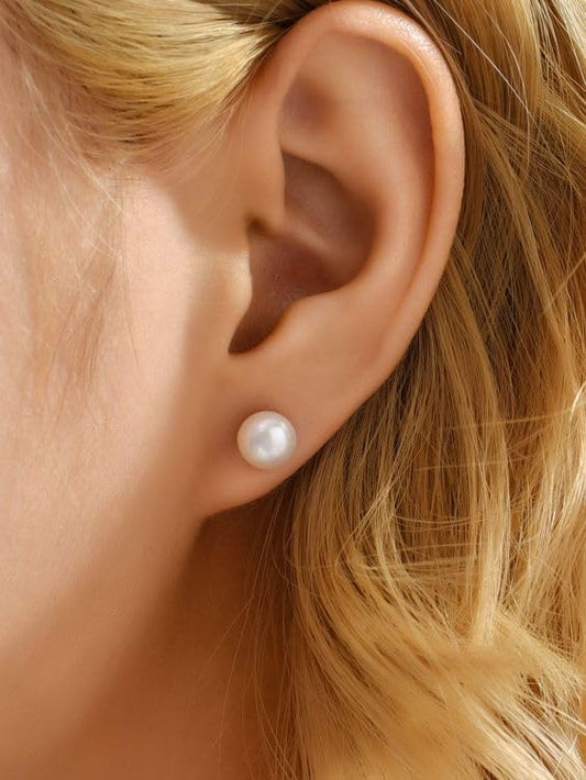 SYGA 6-Piece Women's Earrings Set Hoop Earrings with Pearls and Cubic Zirconia, Gold Tone, Fashion Jewelry Set for Women and Girls